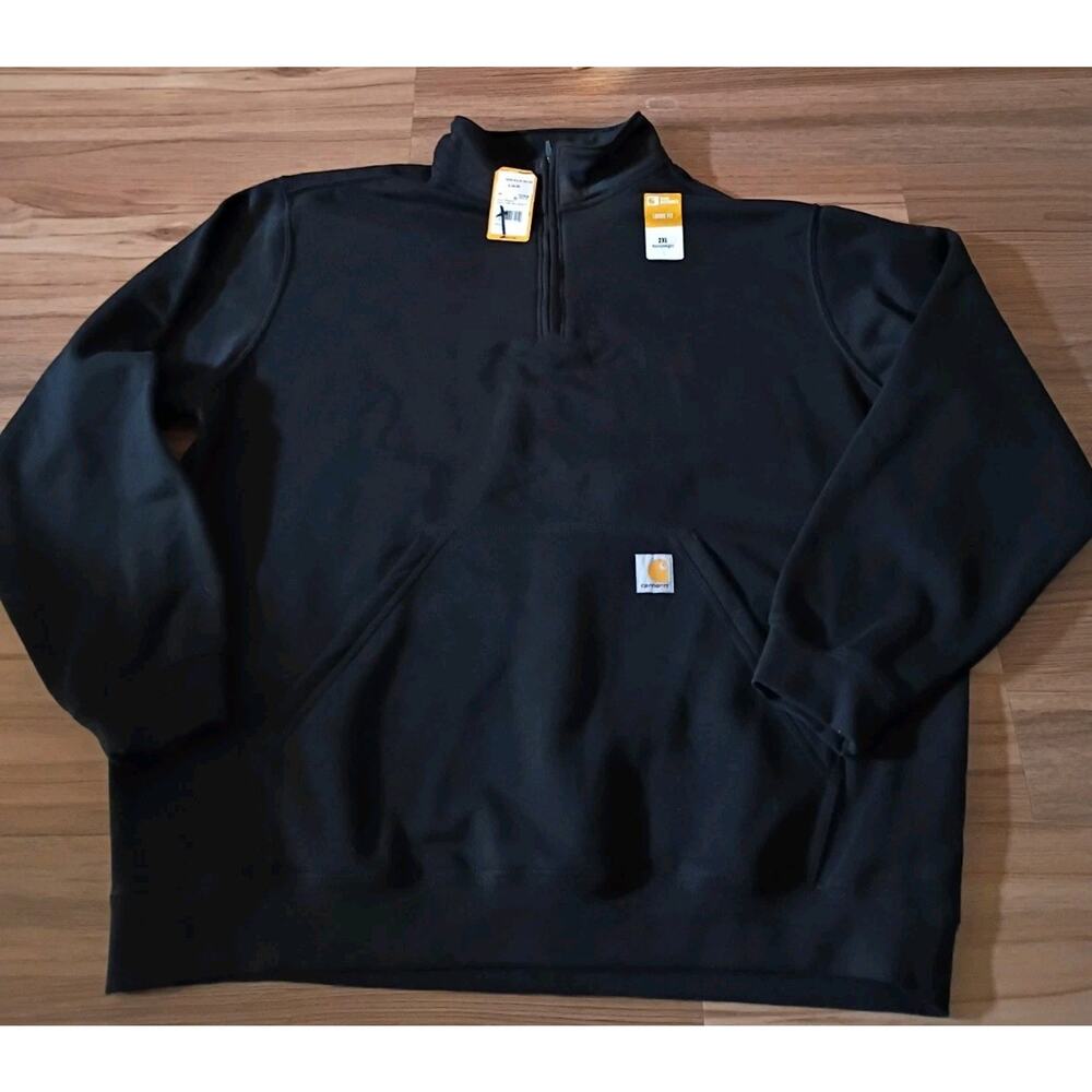 NWT Carhartt Loose Fit Mid-weight Quarter Zip 2XL Sweatshirt Rein Defender